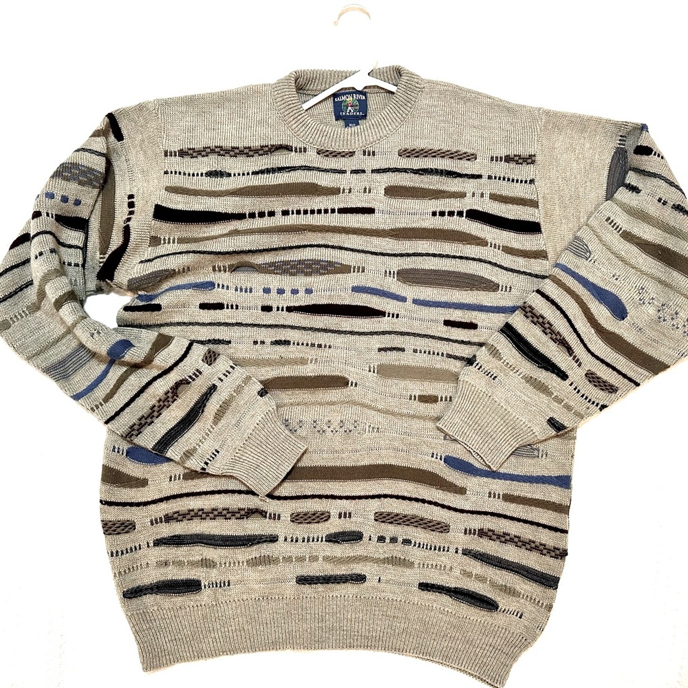 Vintage Salmon River Traders coogi style sweater